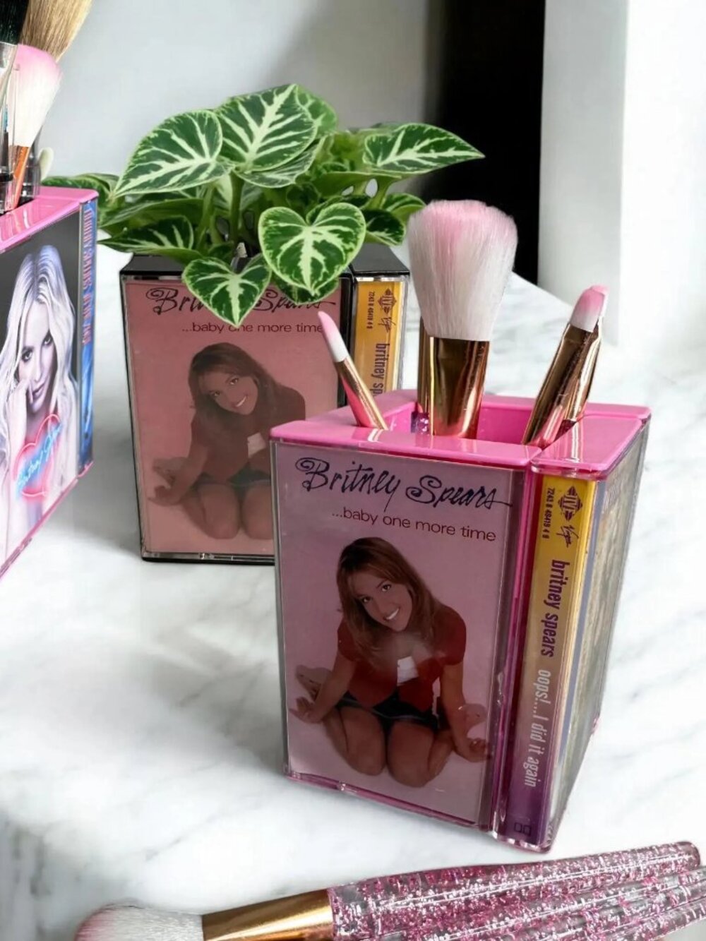 Britney Spears Vintage Cassette Tape Desk Organizer | Unique Pencil holder | Mak